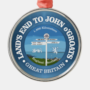 Land's End to John o'Groats (cycling c) Metal Ornament
