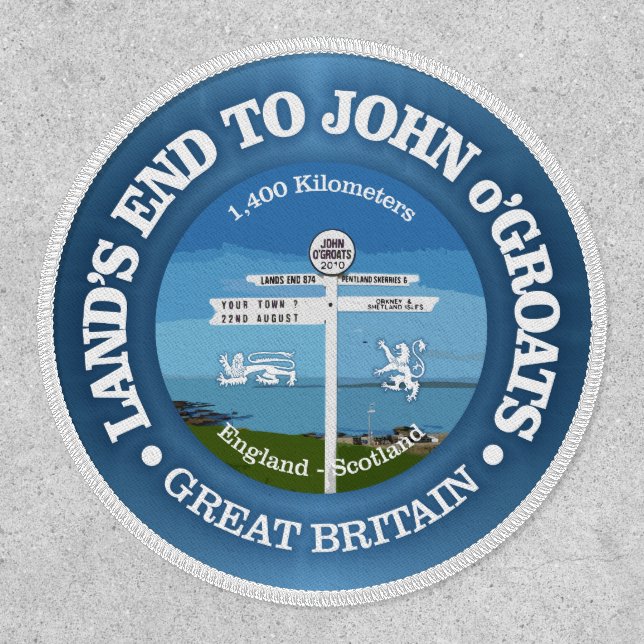 Land's End to John o'Groats (cycling c) Patch (Front)