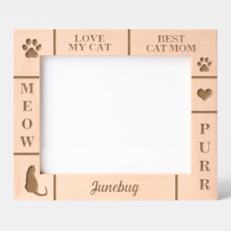 Landscape 10x8 BEST Cat MOM Ever Custom Name Engraved Frames