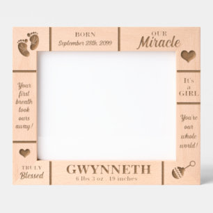 Landscape 10x8 New Baby Personalized Engraved Frames