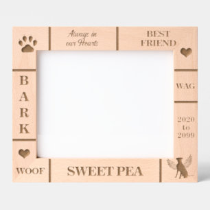 Landscape 10x8 Pet Memorial Angel Dog Name Year Engraved Frames