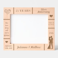 Landscape 10x8 Silver 25th Wedding Anniversary