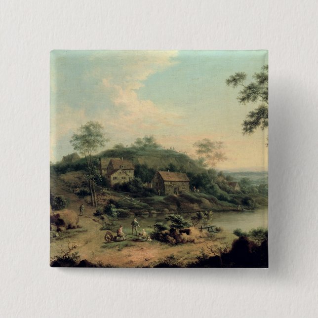 Landscape, 1758 pinback button (Front)