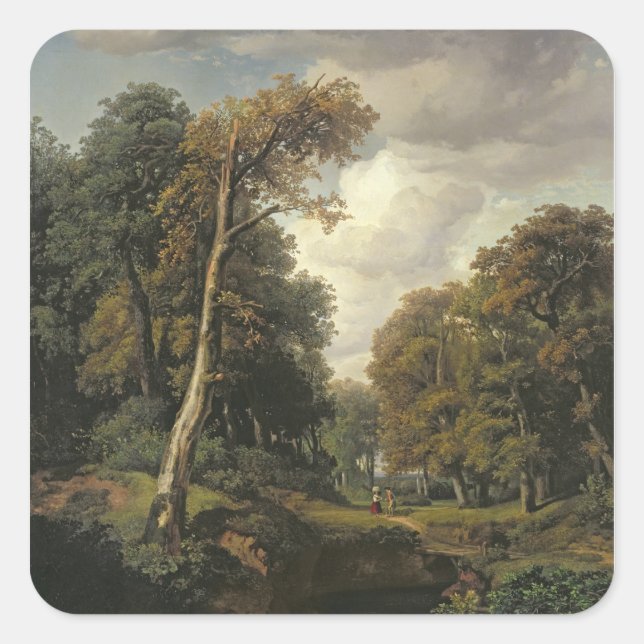 Landscape, 1850 square sticker (Front)