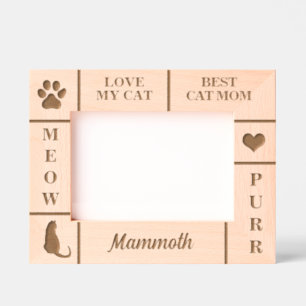 Landscape 7x5 BEST Cat MOM Ever Custom Name Engraved Frames