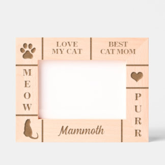 Landscape 7x5 BEST Cat MOM Ever Custom Name Engraved Frames