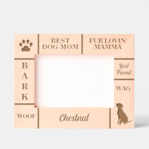 Landscape 7x5 BEST Dog MOM Ever Custom Name Engraved Frames