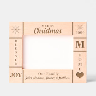 Landscape 7x5 Christmas Our Family Personalized Engraved Frames
