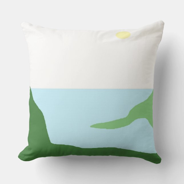 landscape abstract art throw pillow (Front)
