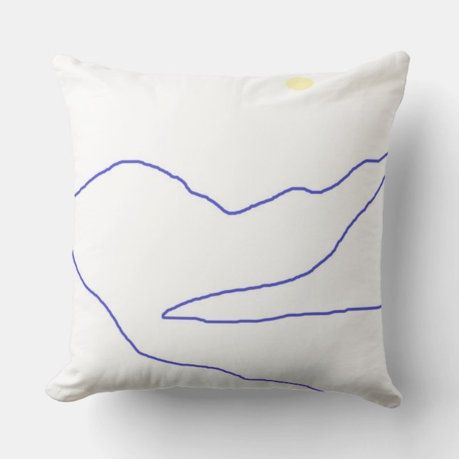 landscape abstract art throw pillow (Front)