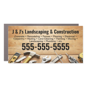 Landscape and Construction Truck Car Magnet