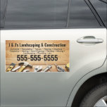 Landscape and Construction Truck Car Magnet<br><div class="desc">This card is a landscaping and construction truck magnet for builders,  contractors,  landscapers and plumbing</div>