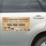 Landscape and Construction Truck Car Magnet<br><div class="desc">This card is a landscaping and construction truck magnet for builders,  contractors,  landscapers and plumbing</div>