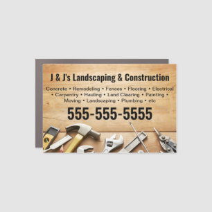 Landscape and Construction Truck Car Magnet