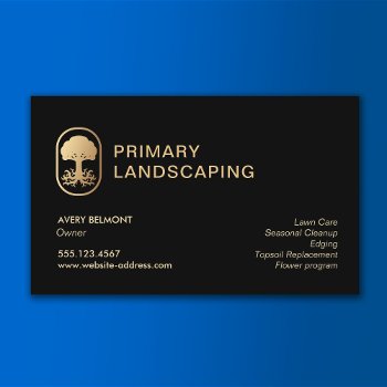Landscape And Lawn Care Design Rooted Tree Business Card Magnet by sm_business_cards at Zazzle