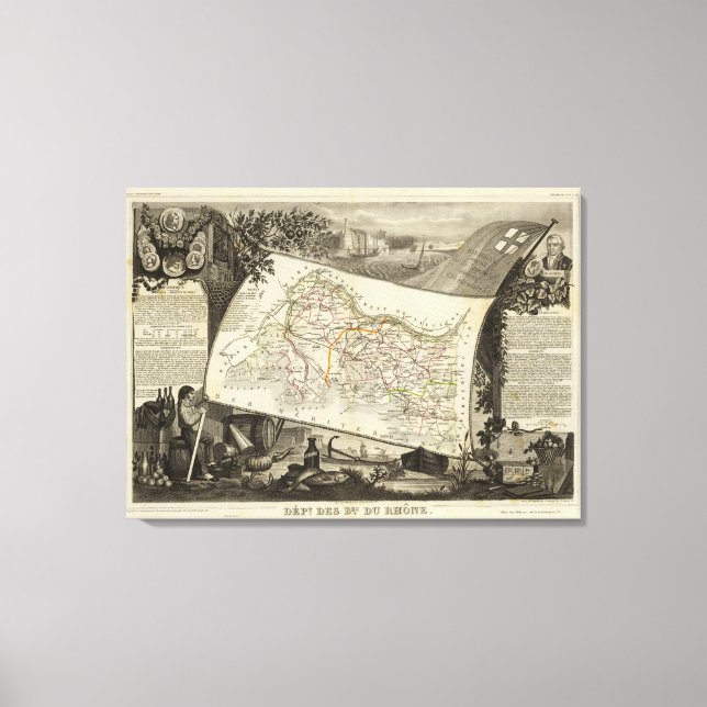Landscape and towns canvas print (Front)