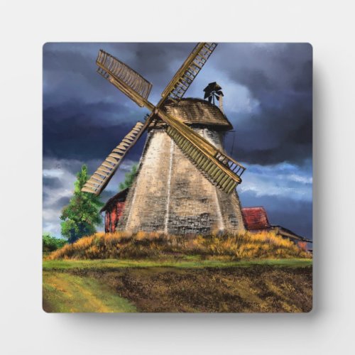 Landscape and Weather in the Netherlands _ Drawing Plaque