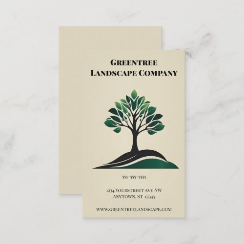 Landscape Arborist Yard Service Tree Service Business Card