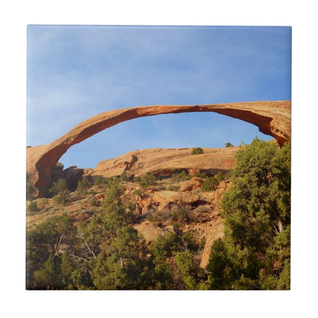 Landscape Arch at Arches National Park Ceramic Tile (Front)