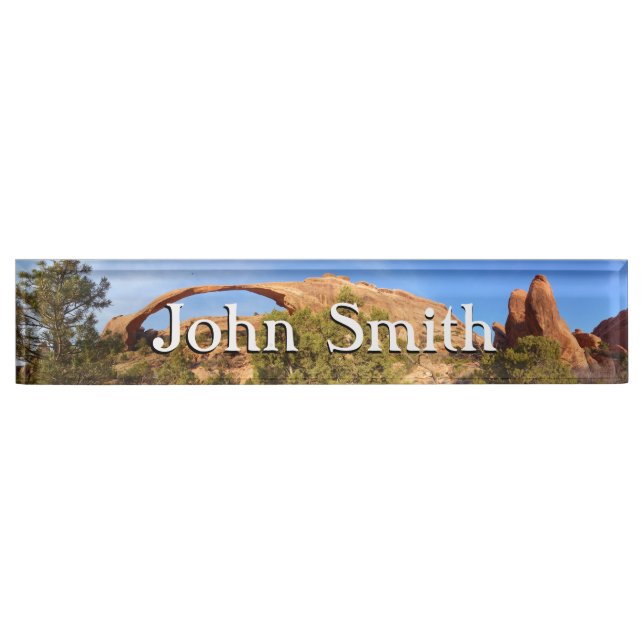 Landscape Arch at Arches National Park Desk Name Plate (Front)