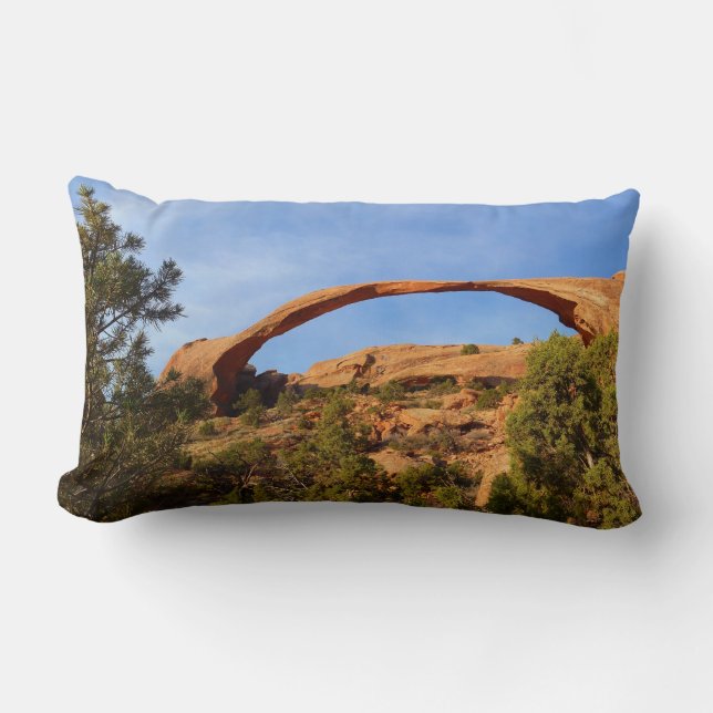 Landscape Arch at Arches National Park Lumbar Pillow (Front)