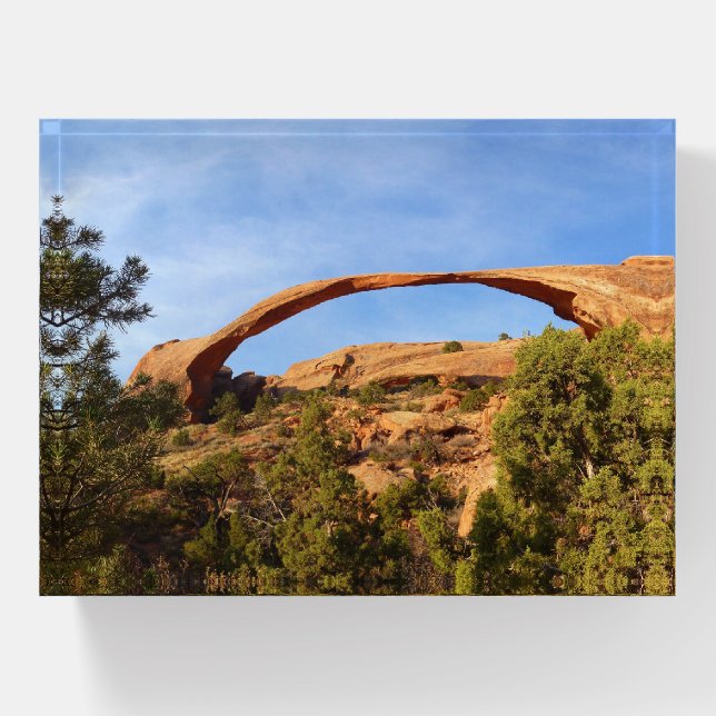 Landscape Arch at Arches National Park Paperweight (Front)