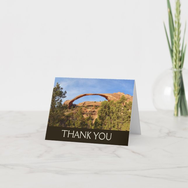 Landscape Arch at Arches National Park Thank You Card (Front)
