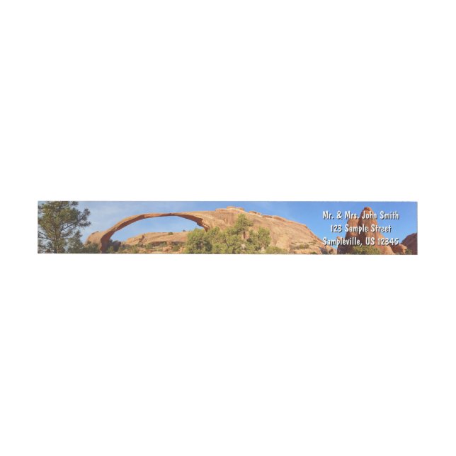 Landscape Arch at Arches National Park Wrap Around Label (Individual)