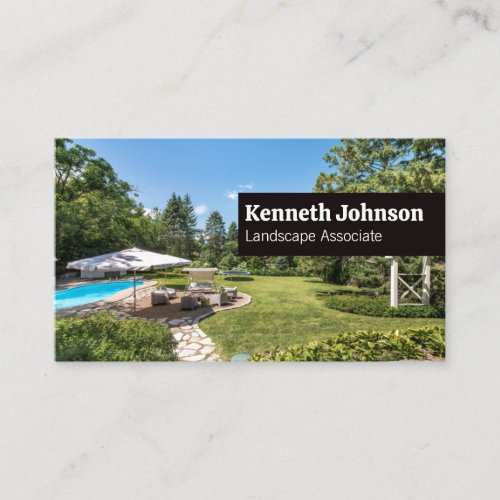 Landscape Architect  Backyard Lawn Business Card