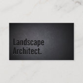 Landscape Architect Landscaping Bold Black Business Card (Front)