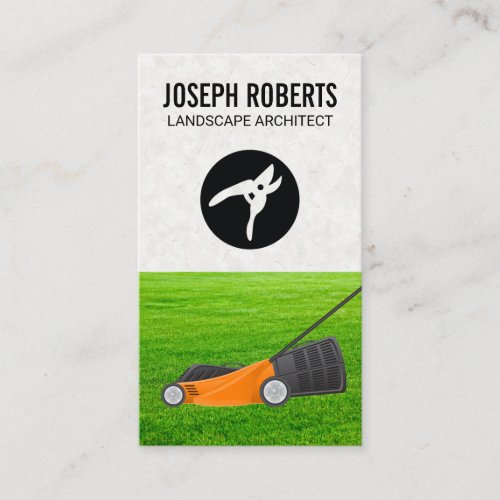 Landscape Architect  Lawn Mower  Hedge Trimmers Business Card