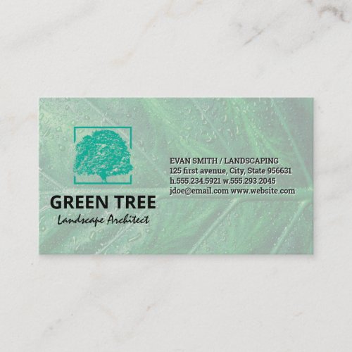 Landscape Architect  Tree Business Card