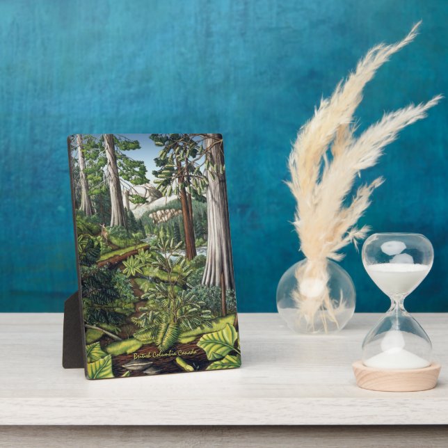 Landscape Art Print BC Nature Personalized Prints Plaque (Side)