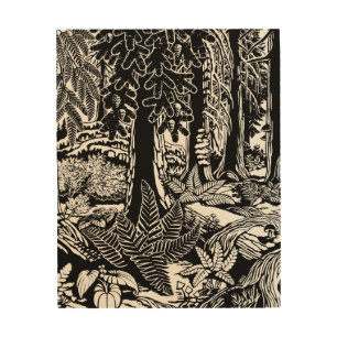 Landscape Art Prints B & W Forest Art Wood Print