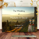 Landscape Art Winery Wine Theme Wedding Guest Book at Zazzle