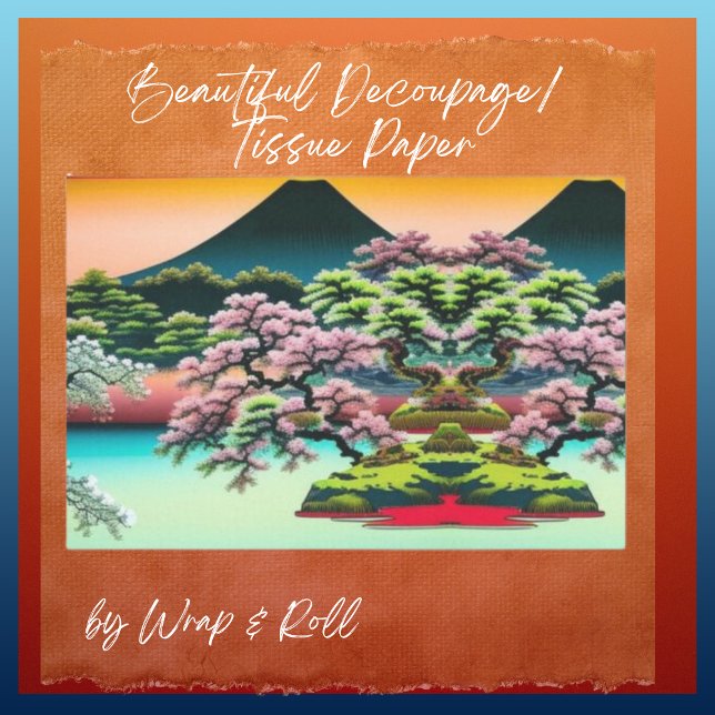 Landscape Asian Landscape Cherry Blossoms Trees  Tissue Paper (Creator Uploaded)