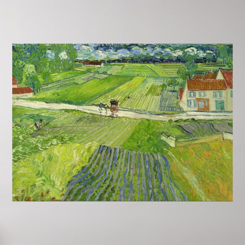 Landscape at Auvers after Rain by Vincent van Gogh Poster