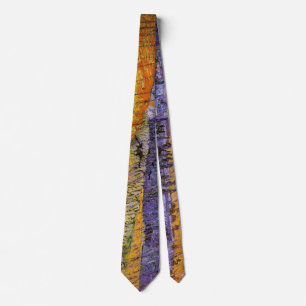 Landscape at Auvers in Rain by Vincent van Gogh Tie