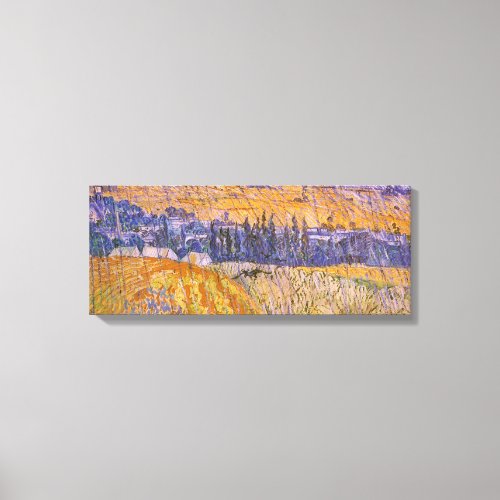 Landscape at Auvers in the Rain Vincent van Gogh Canvas Print