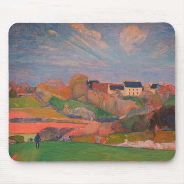 Landscape at Le Pouldu by Gauguin: Mouse Pad (Front)