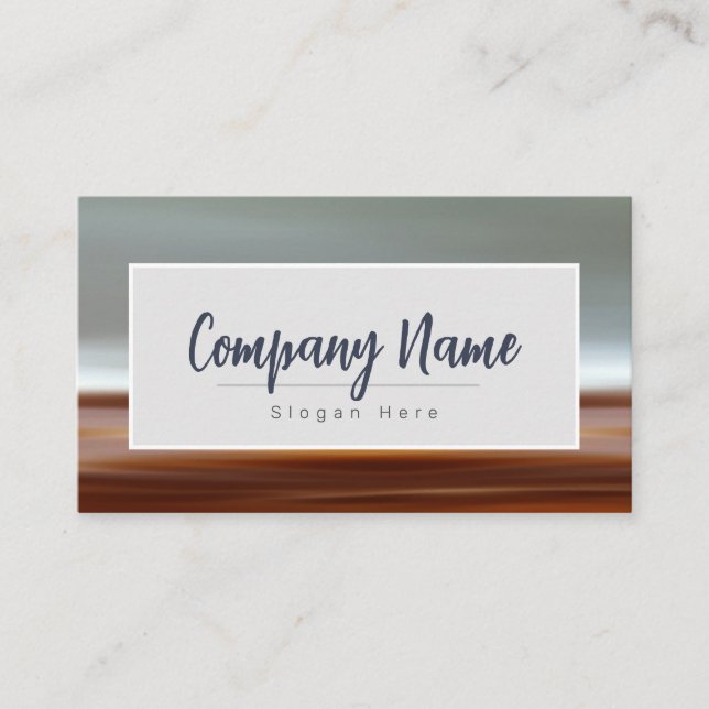 Landscape Beach Background Business Card Template (Front)