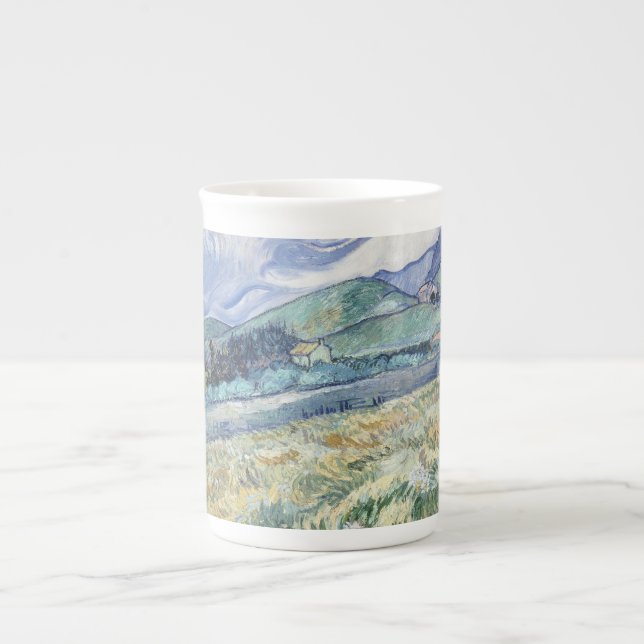  Landscape Behind Saint-Paul Vincent van Gogh    Bone China Mug (Front)