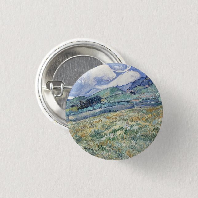  Landscape Behind Saint-Paul Vincent van Gogh     Button (Front & Back)