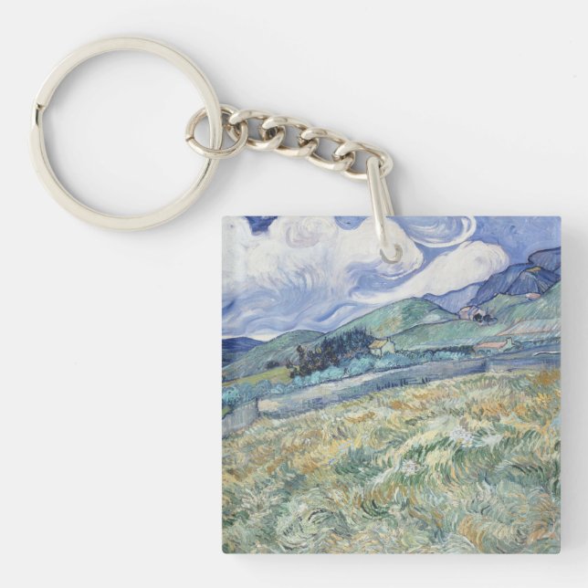  Landscape Behind Saint-Paul Vincent van Gogh    Keychain (Front)