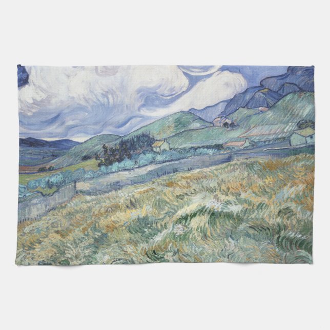  Landscape Behind Saint-Paul Vincent van Gogh      Kitchen Towel (Horizontal)