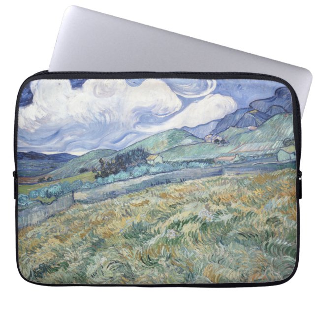 Landscape Behind Saint-Paul Vincent van Gogh   Laptop Sleeve (Front)