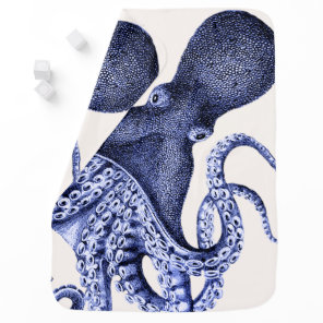 Landscape Blue Octopus Baby Blanket