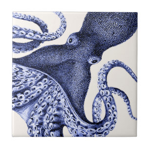 CCTC Octopus Decorative Ceramic Wall Art Tile 8x8 CCTC Octopus Decorative Ceramic Wall Art Tile 8x8