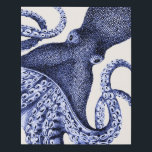 Landscape Blue Octopus Faux Canvas Print<br><div class="desc">Landscape Blue Octopus by Fab Funky. Features an up-close shot of a purplish blue octopus.|191000D</div>