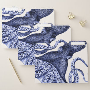 Landscape Blue Octopus File Folder